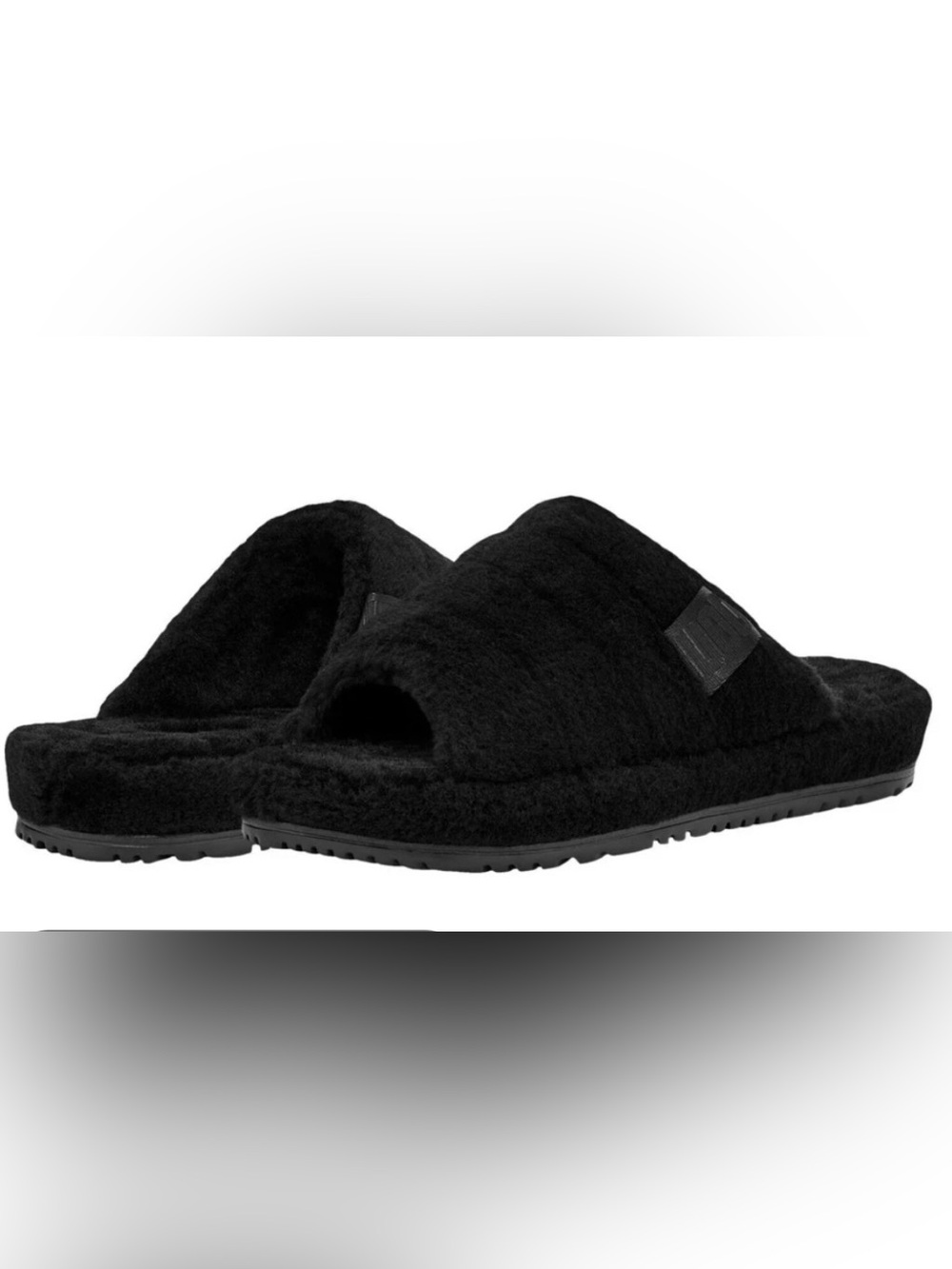Ugg shearling fluff slide sandals, W10.5